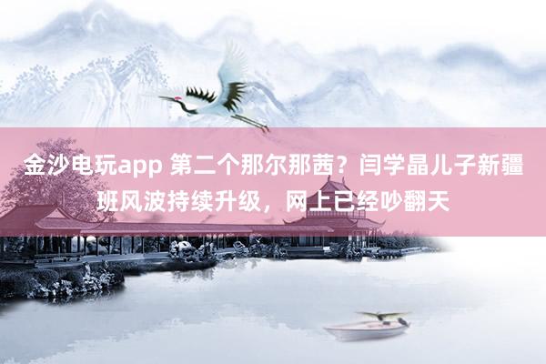 金沙电玩app 第二个那尔那茜？闫学晶儿子新疆班风波持续升级，网上已经吵翻天