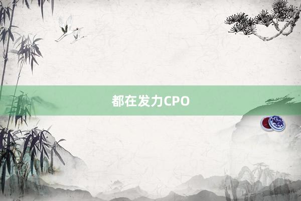 都在发力CPO