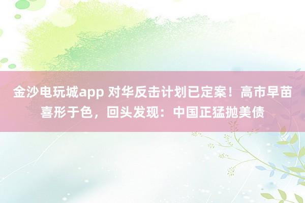 金沙电玩城app 对华反击计划已定案！高市早苗喜形于色，回头发现：中国正猛抛美债