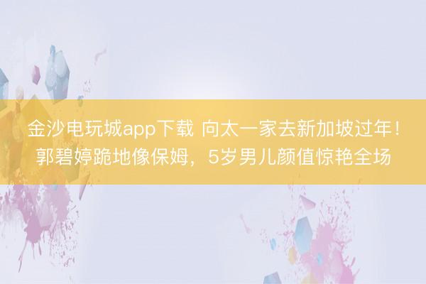 金沙电玩城app下载 向太一家去新加坡过年!郭碧婷跪地像保姆,5岁男儿颜值惊艳全场